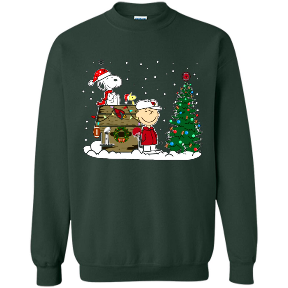 Arizona Cardinals Snoopy The Peanuts Movie Christmas Football Super Bowl pingpong - Sweatshirt