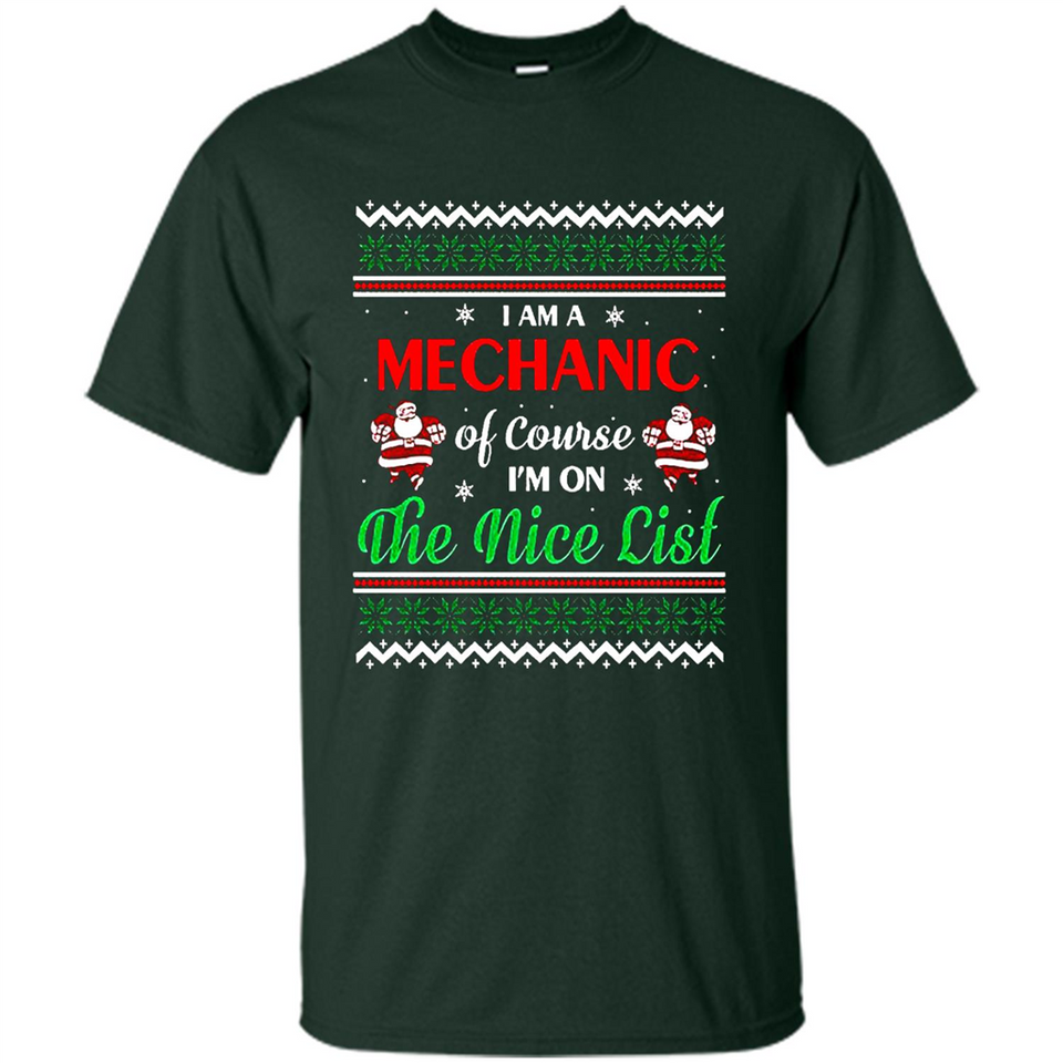 Funny Ugly Christmas T-Shirt Gift for Mechanic - Shirt