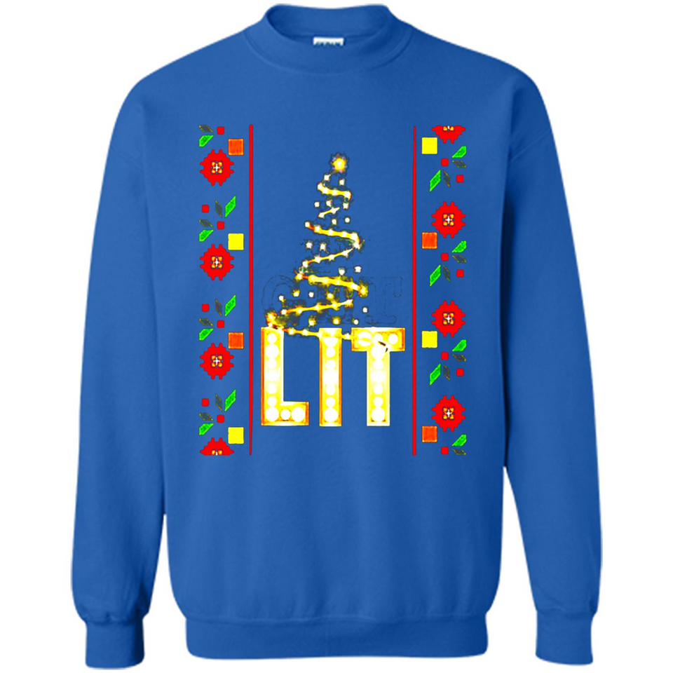 Funny Lets Get Lit Christmas Tree - Sweatshirt
