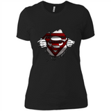 Chicago Bulls And Superman Fans - Ladies' Boyfriend T-Shirt