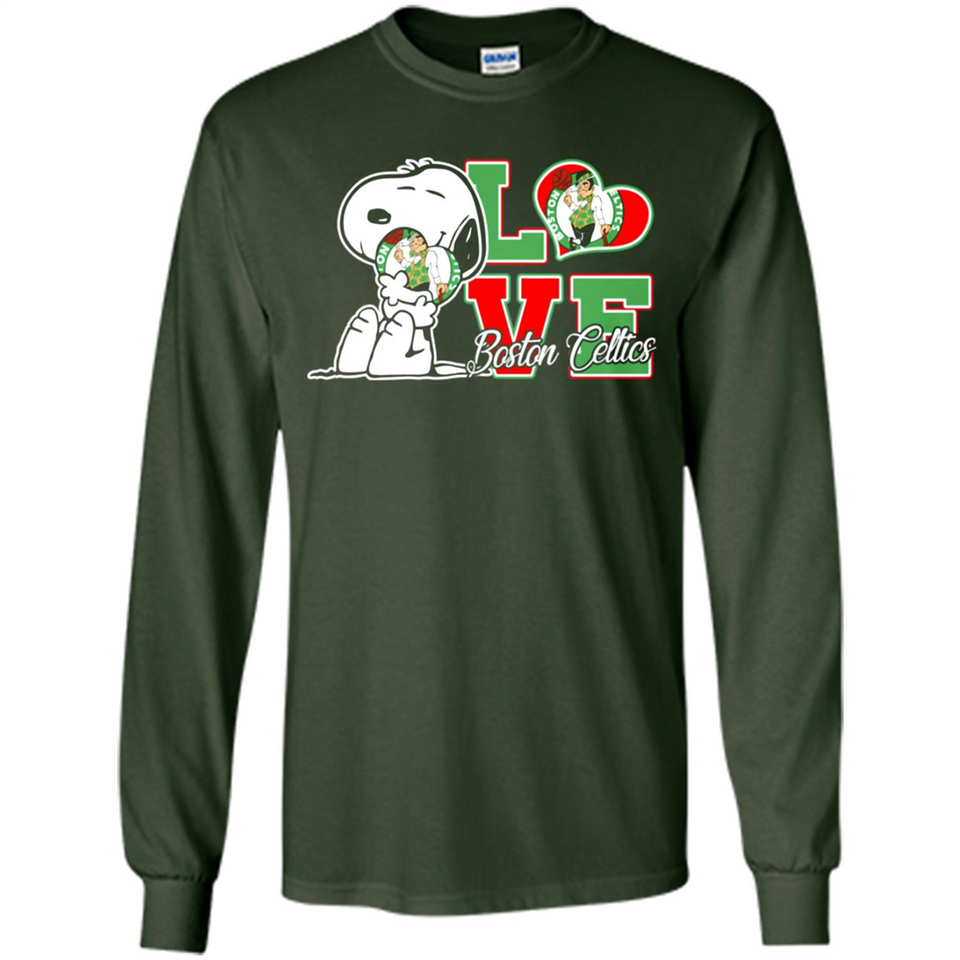 Snoopy loves NBA Boston Celtics - Long Sleeve T-Shirt