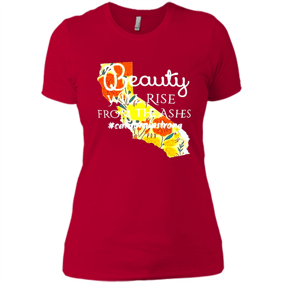 Paradise California Strong Camp Fire Youth T-Shirt PINGPONG - Ladies' Boyfriend T-Shirt