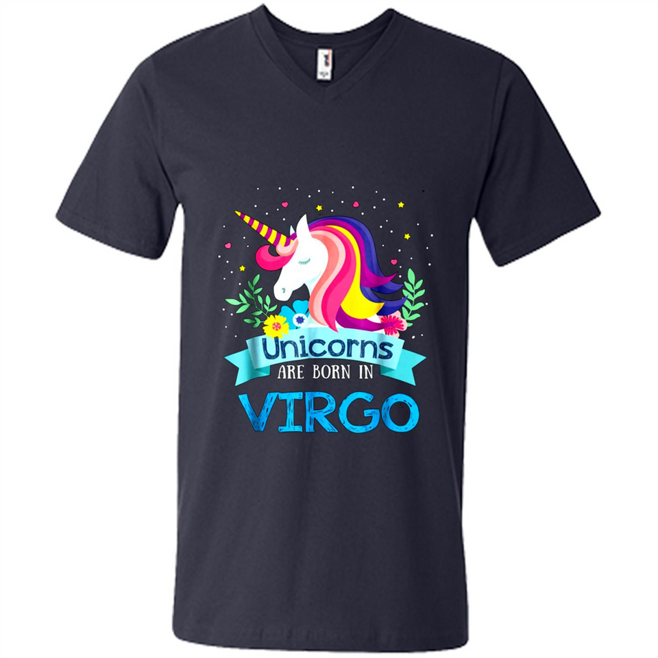 Unicorns are born in Virgo Birthday Rainbow Gift Ladies Custom