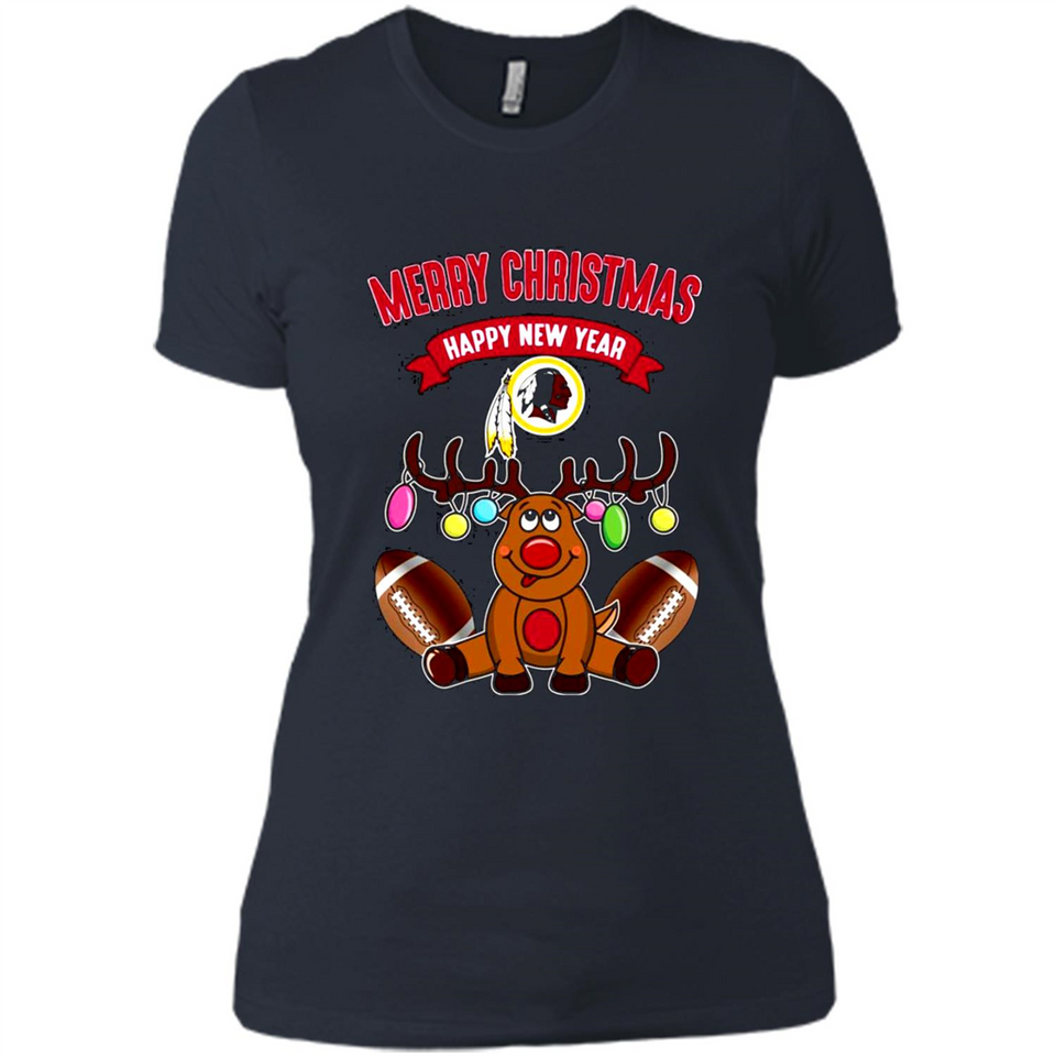 Washington Redskins NFL Reindeer Funny Merry Christmas And Happy New Year