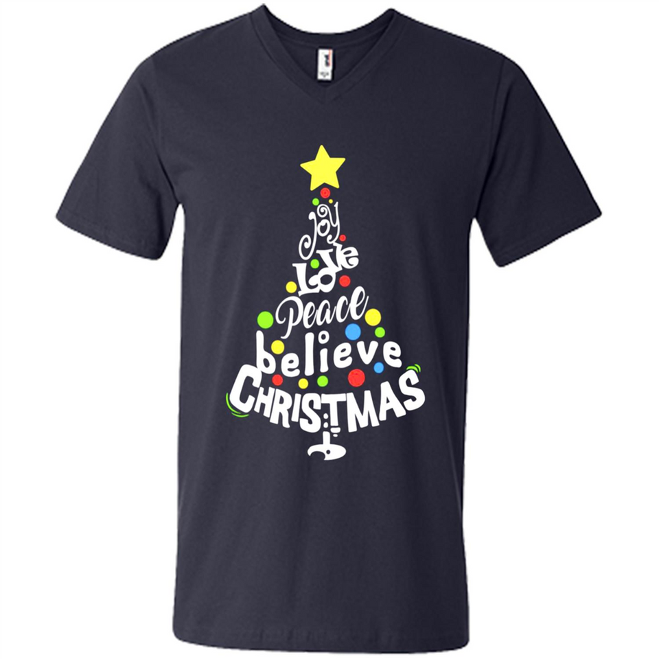 Joy Love Peace Believe Christmas Tree