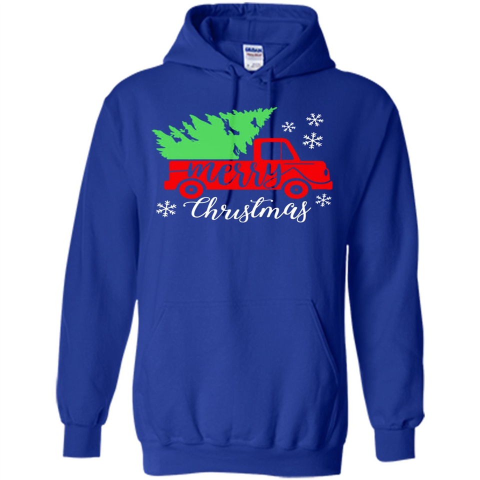 Vintage Christmas Classic Truck T-Shirt with Snow and Tree
