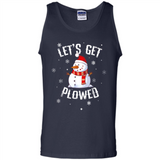Let's Get Plowed Funny Christmas Snowman - Tank Top