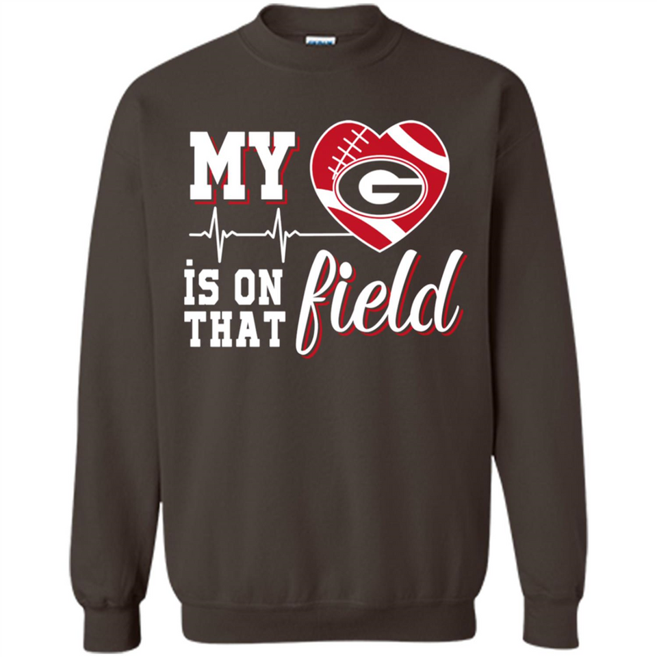 Georgia Bulldogs Football My Heart is on that Field - Sweatshirt