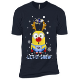 Minion Baltimore Ravens Ugly Christmas Sweater Let it Snow - Premium Short Sleeve T-Shirt