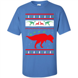 Dinosaur and Santa Clause Ugly Christmas Sweater - Shirt