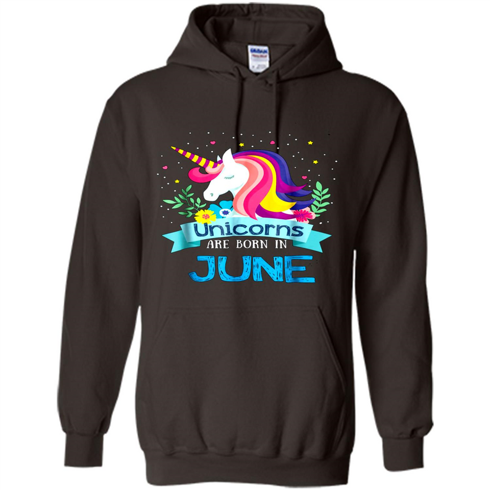 Unicorns are born in June Birthday Rainbow Gift Ladies Custom
