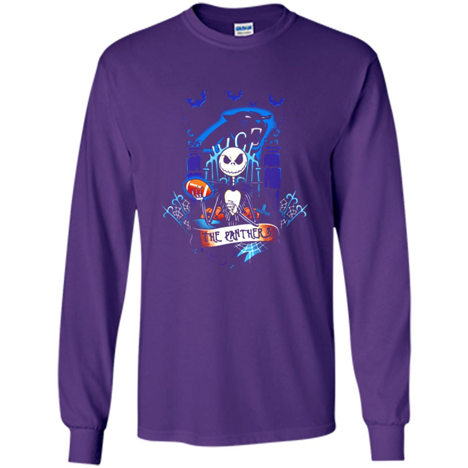 Carolina Panthers Halloween The Nightmare Before Christmas - Long Sleeve T-Shirt