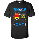 Snow Day Shirt For Kansas City Chiefs Vs Minion Fans Cotton pingpong
