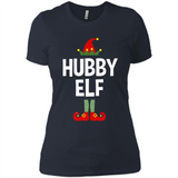 Hubby Elf Shirt - Family Matching Christmas Pajamas - Ladies' Boyfriend T-Shirt