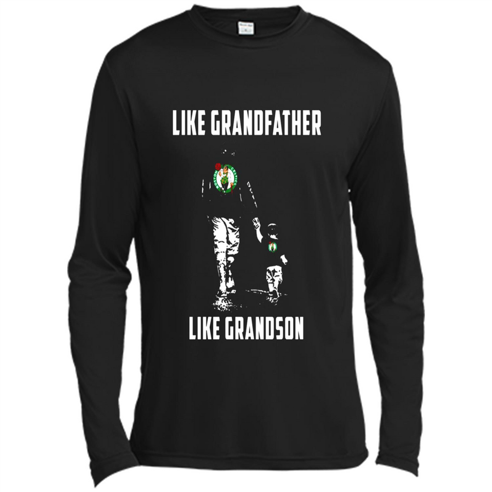 Boston Celtics Like GrandFather Like GrandSon - Canvas Long Sleeve T-Shirt