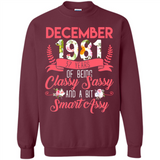 December 1981 37 Years Of Being Classy Sassy - Sweatshirt