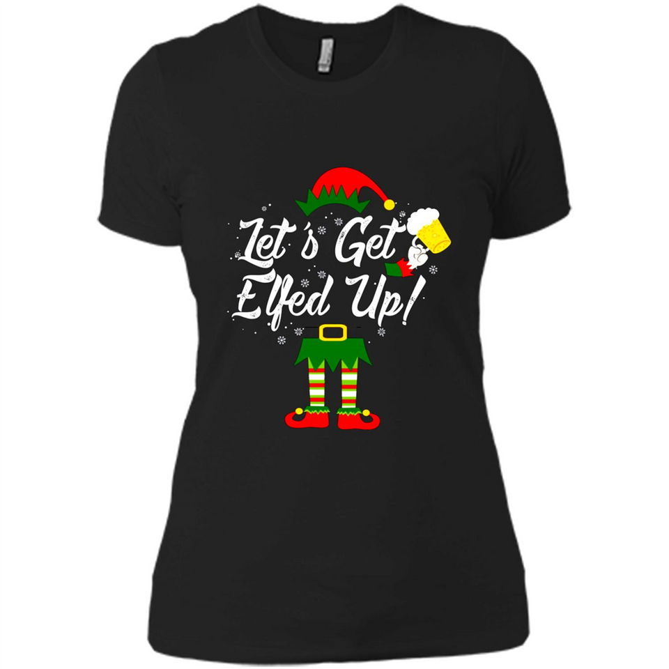 Let's Get Elfed Up Drinking Beer Christmas PINGPONG