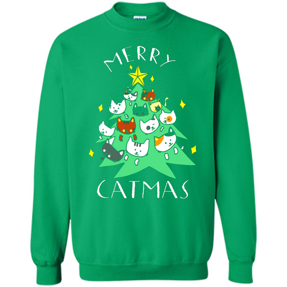 Merry Catmas Funny Cool Christmas Mug PINGPONG - Sweatshirt