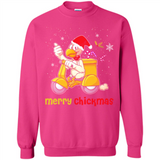Funny Santa Christmas Chicken Shirt - Merry Chickmas - Sweatshirt