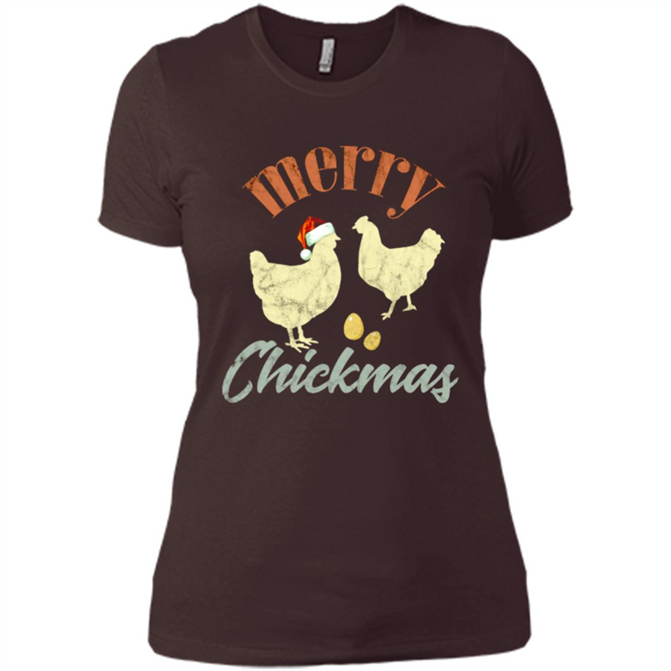 Christmas Chicken Vintage Shirt Funny Santa Hen Farmer Lover - Ladies' Boyfriend T-Shirt