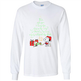 Snoopy Merry Christmas with Christmas tree T-Shirt - Long Sleeve T-Shirt