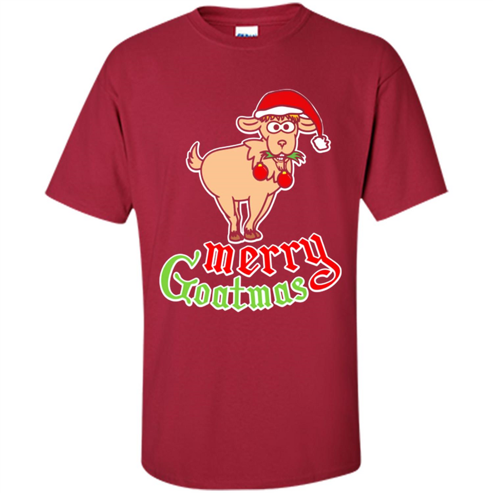 Christmas Merry Goatmas Goat Shirt Santa Hat - Shirt