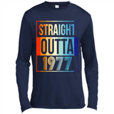 Retro Straight Outta 1977 41 Years Old - Canvas Long Sleeve T-Shirt