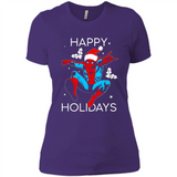 Marvel Spider Man Happy Holidays Santa Christmas Mug PINGPONG - Ladies' Boyfriend T-Shirt
