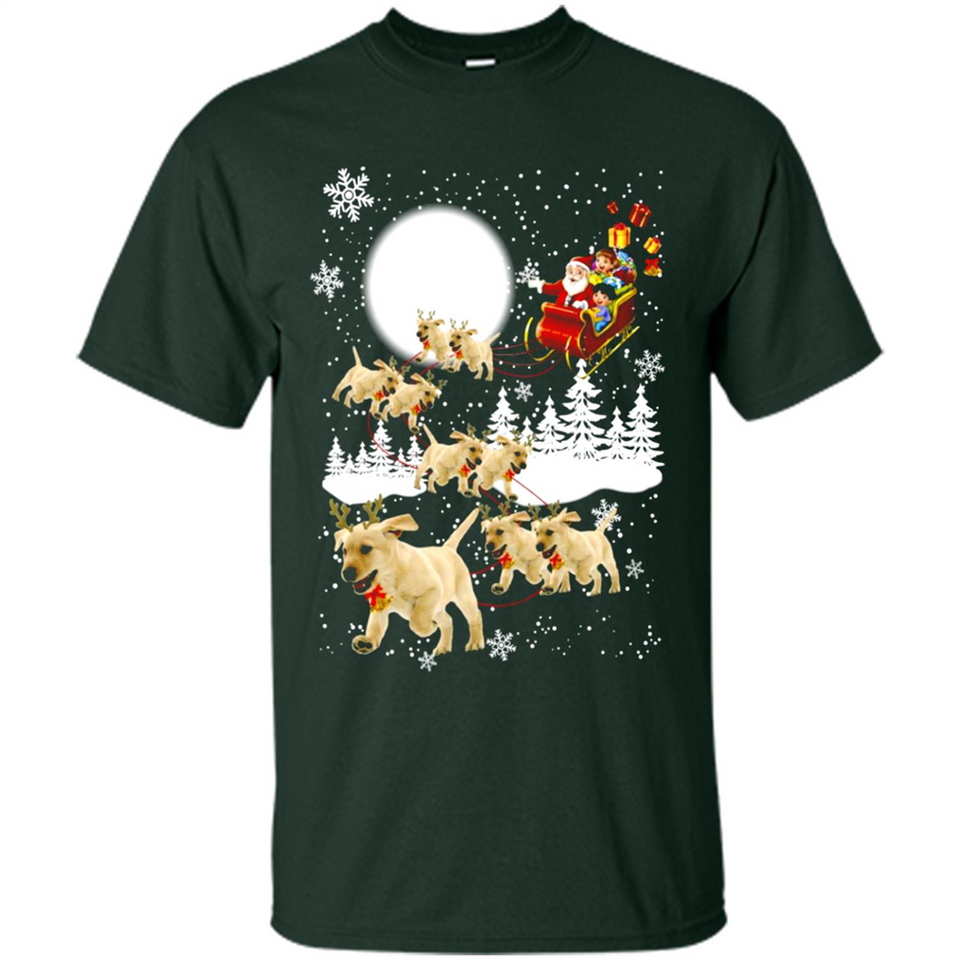 Christmas Santa Golden Retriever Sleigh For Labrador Retriever