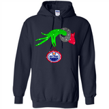 GRINCH HAND HOLDING EDMONTON OILERS GLITTER CHRISTMAS PINGPONG