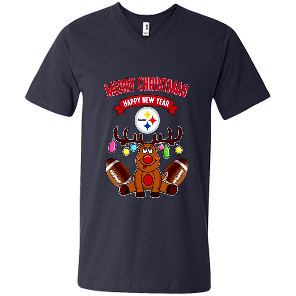 Pittsburgh Steelers NFL Reindeer Funny Merry Christmas And Happy New Year