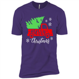 Vintage Christmas Classic Truck T-Shirt with Snow and Tree