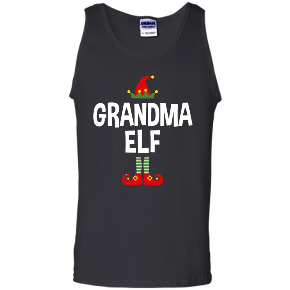 Grandma Elf Shirt -Family Matching Christmas Pajamas - Tank Top