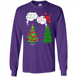 Fir Loves Christmas Tree Funny Undecorated Joke - Long Sleeve T-Shirt