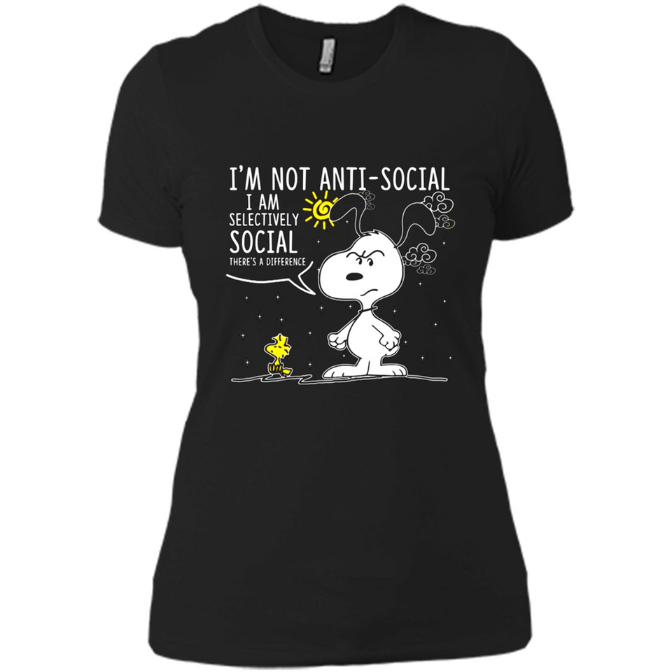 Snoopy I'm Not Anti-Social I Am Selectively Social