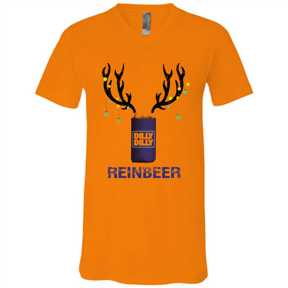 Dilly Dilly Reinbeer Funny Beer Reindeer Christmas Sporty - Canvas Unisex V-Neck