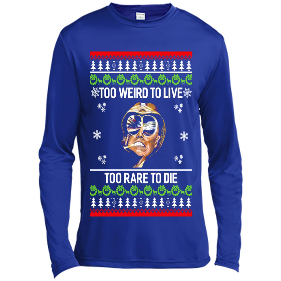 Too weird to live too rare to die Christmas - Canvas Long Sleeve T-Shirt