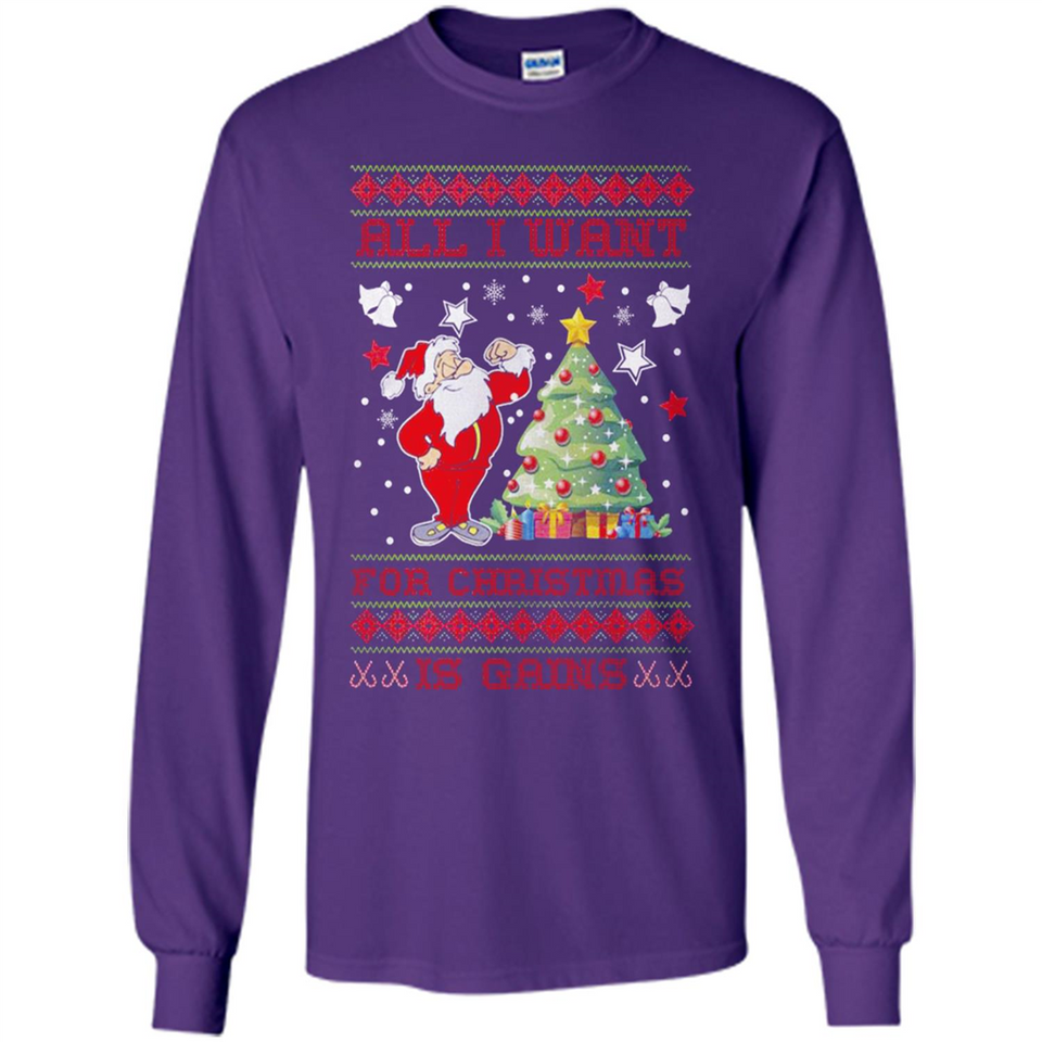 All I Want For Christmas Is Gains Christmas Tree Santa Claus