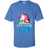Unicorns are born in June Birthday Rainbow Gift Ladies Custom