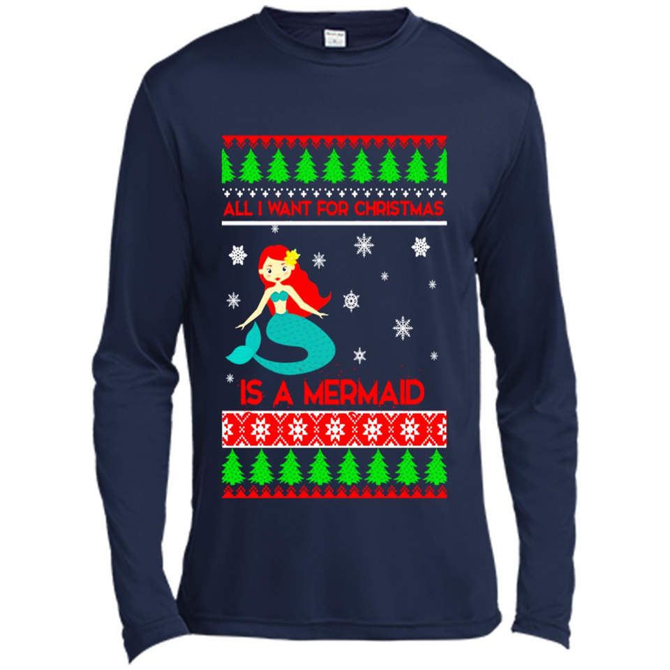 All I Want For Christmas Is A Mermaid ugly PINGPONG