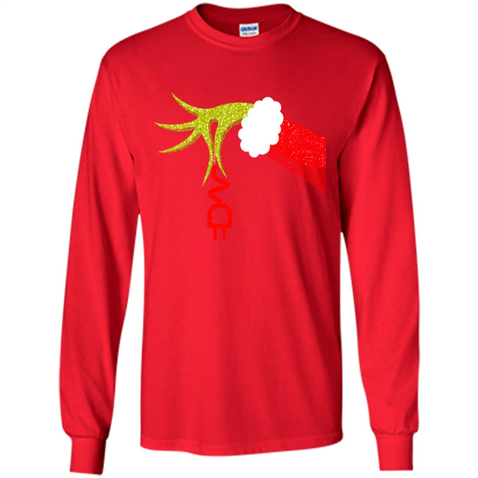 Funny Grinch Hand Holding Electrician Ornament Christmas PING PONG