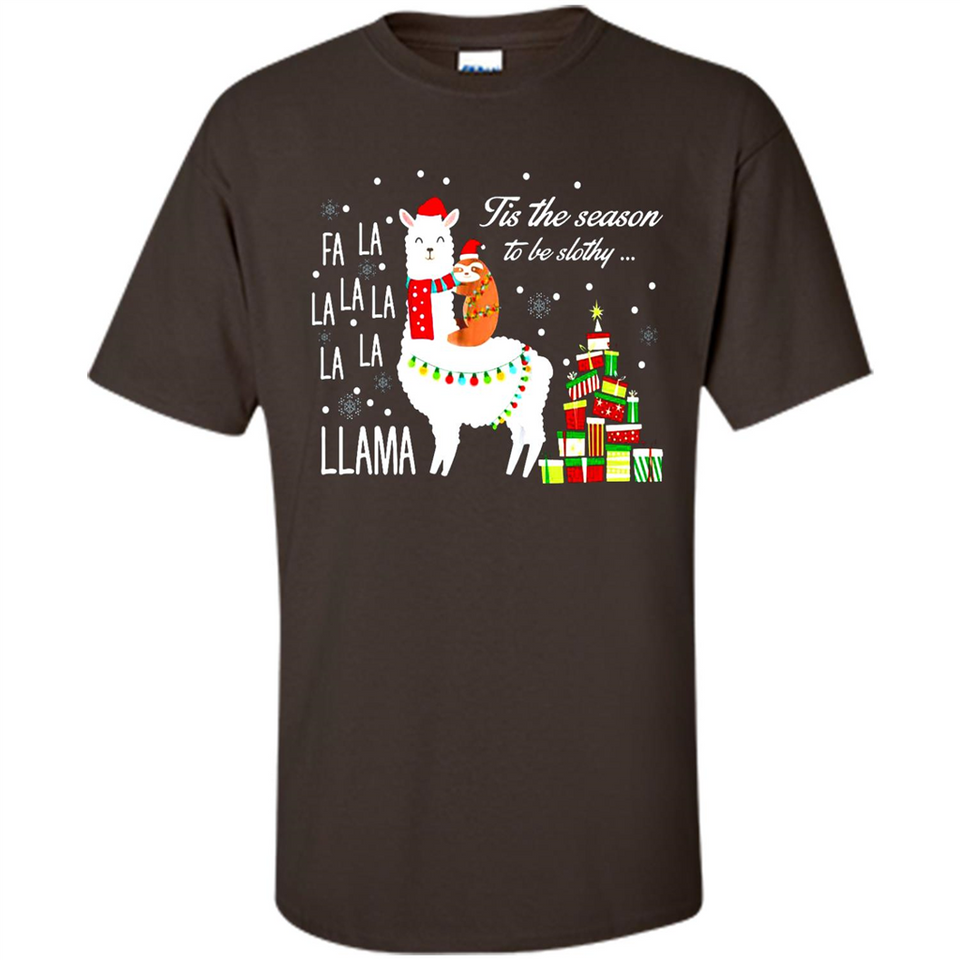 Llama Tis the season to be slothy Christmas sweatshirt PINGPONG - Shirt