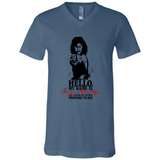 Hello My Name Is Inigo Montoya You Killed My Father Prepare To Die MERCHCUTE - Canvas Unisex V-Neck