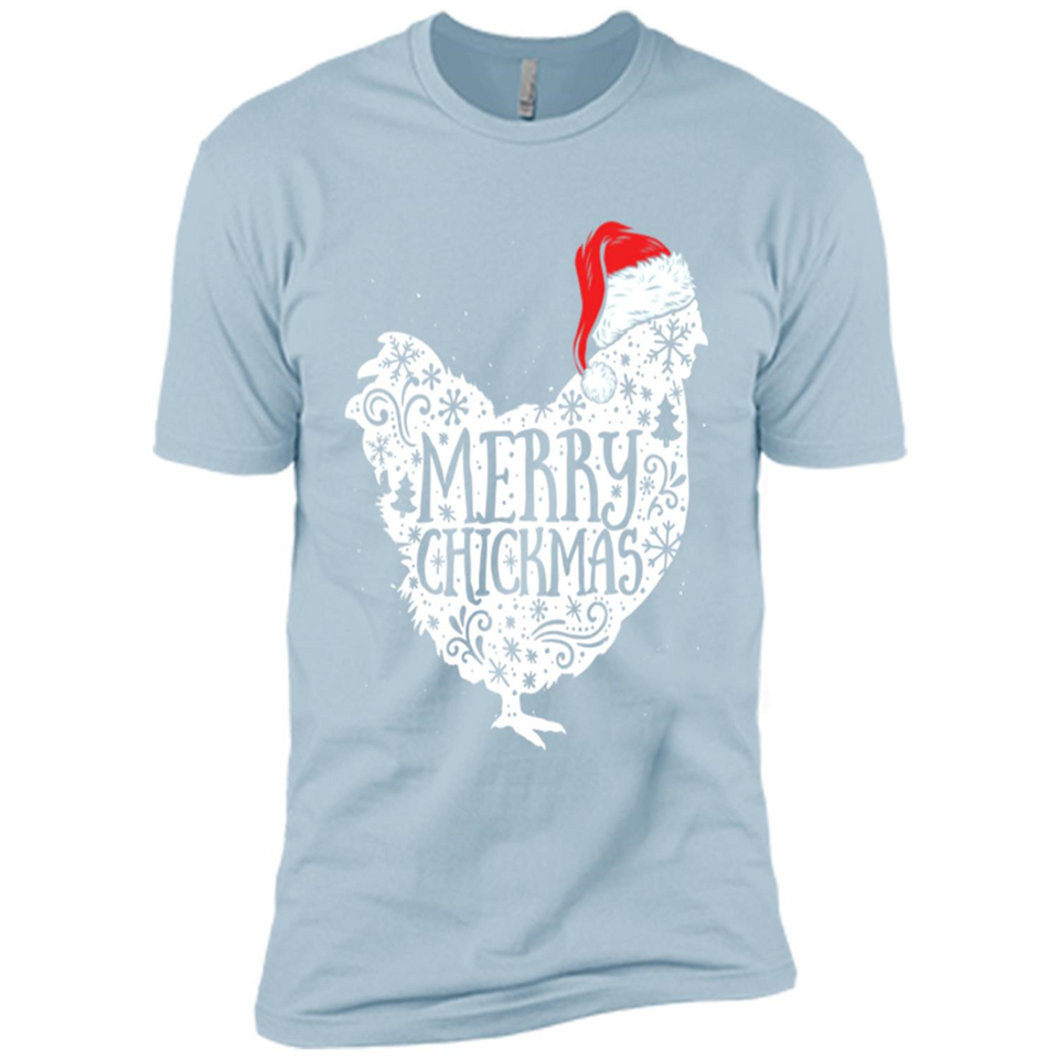Chicken Christmas T Shirt Merry Chickmas Santa Claus Gifts - Premium Short Sleeve T-Shirt