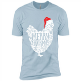 Chicken Christmas T Shirt Merry Chickmas Santa Claus Gifts - Premium Short Sleeve T-Shirt