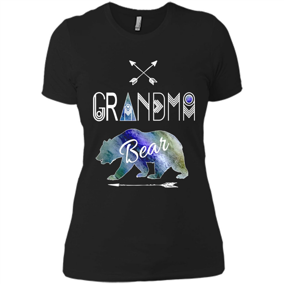 Grandma Bear Shirt Tribal Family Vacation & Camping Tee - Ladies' Boyfriend T-Shirt