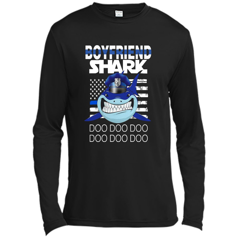Police boyfriend Shark Blue Line Tee