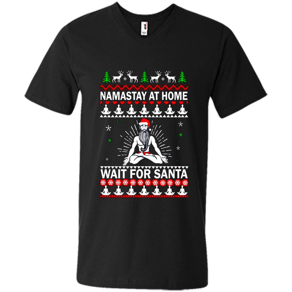 Namastay at home and wait for Santa Christmas sweatshirt PINGPONG