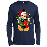 Disney Mickey Mouse Christmas Lights Sweatshirt - Canvas Long Sleeve T-Shirt