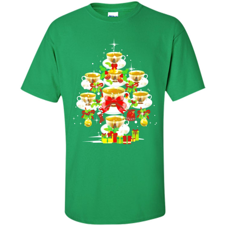 Tea Christmas Tree T-shirt Funny Tea Xmas Gift
